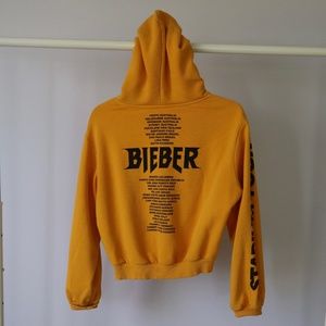 Justin Bieber Stadium Tour Crop Hoodie